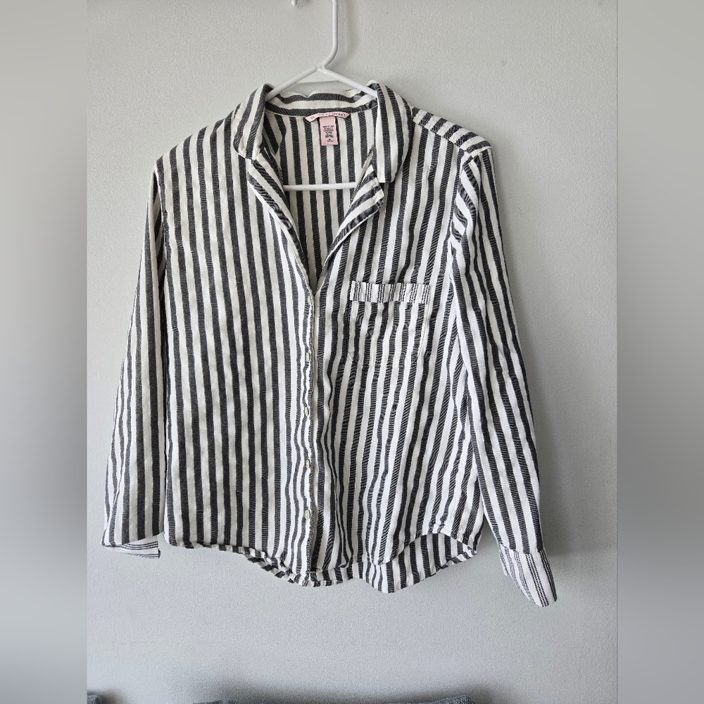 Victoria's secret striped gray Pajama top